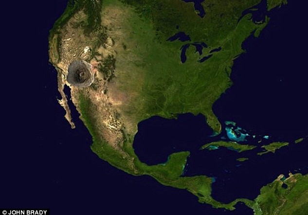 Severna Amerika u poređenju sa marsovskim vulkanom Olimpom. Foto: John Brady