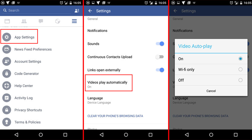 android-fb-settings