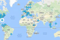 Mapa sa šiframa za internet na aerodromima širom sveta