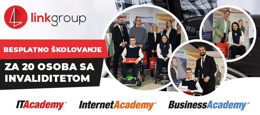 ITAcademy, BusinessAcademy i InternetAcademy poklanjaju 20 besplatnih školovanja iz oblasti biznisa i IT-ja osobama sa invaliditetom