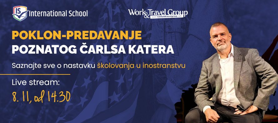 International School poklanja online predavanje poznatog Čarlsa Katera: Sve o studijama i karijeri u inostranstvu!