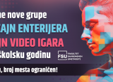 Otvorene nove grupe za Dizajn enterijera i Dizajn video igara za ovu školsku godinu — upis u toku broj mesta ograničen!