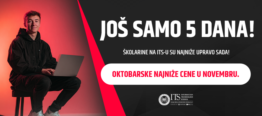 Još samo 5 dana! Školarine na ITS-u su najniže upravo sada! Oktobarske najniže cene u novembru